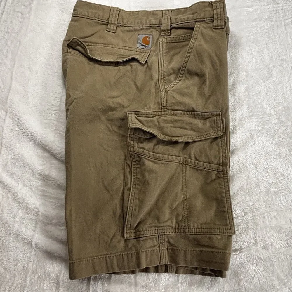 Carhartt Men's Force Relaxed Fit Ripstop Cargo Work Shots Size 32 Tan Bangladesh - Picture 6 of 15